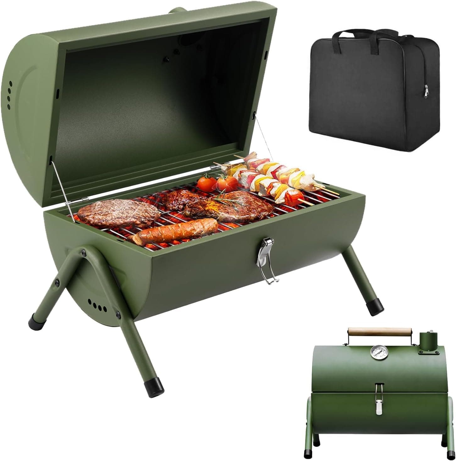 Portable tabletop camping barbecue